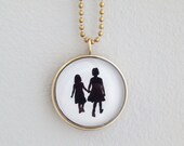 Custom Silhouette Necklace - Children's Silhouttes, Gift for Mom, One of a Kind
