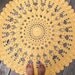 Gold Yellow Cotton Crochet Doily Rug 42" Round