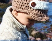 PDF Crochet Pattern - PLAIN yet Simple Bouquet Beanie Newsboy Hat with Interchangeable Band Crochet PATTERN