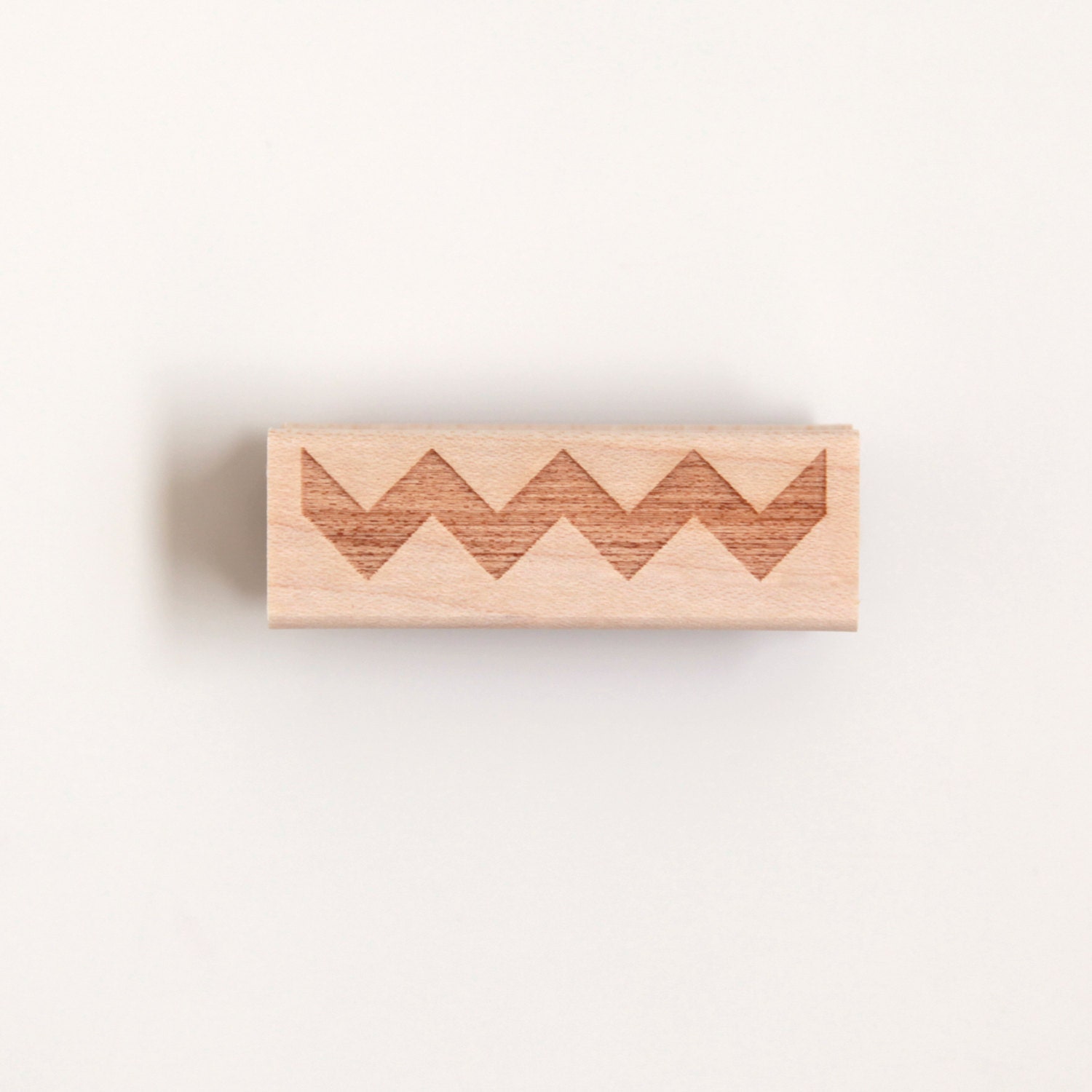Chevron Pattern Rubber Stamp (Wood Mounted), Petites Collection Geometric Design