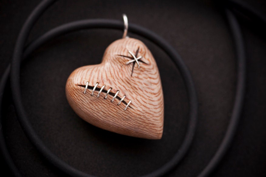 Stitched Heart Pendant