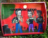 Los Amigos Painted Serving Tray