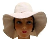 Women's Sun Hat in Canvas - Retro 1970s Sun Hat - Made to Order in Your Size
