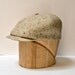 Men's Newsboy Cap in Vintage Cream Wool Tweed