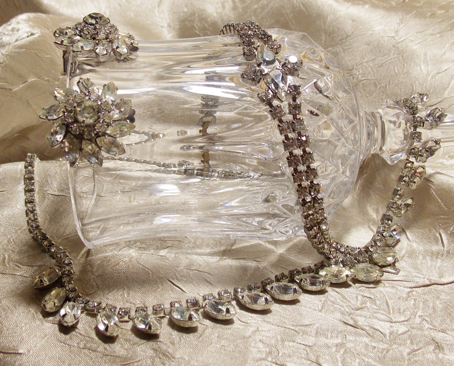 Vintage Rhinestone Necklace Set