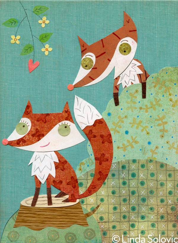 Francine and Fabian Fox Print 8.5 x 11