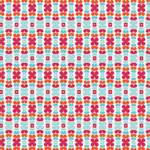 Color Me Retro---Kitchenette in Raspberry--1 yard--Jeni Baker for Art Gallery Fabrics