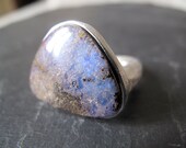 OPAL // Sterling silver ring with natural Boulder Opal