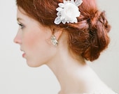 NEW Petite Floral Lace Bridal Comb with Rhinestone Details by Fine & Fleurie