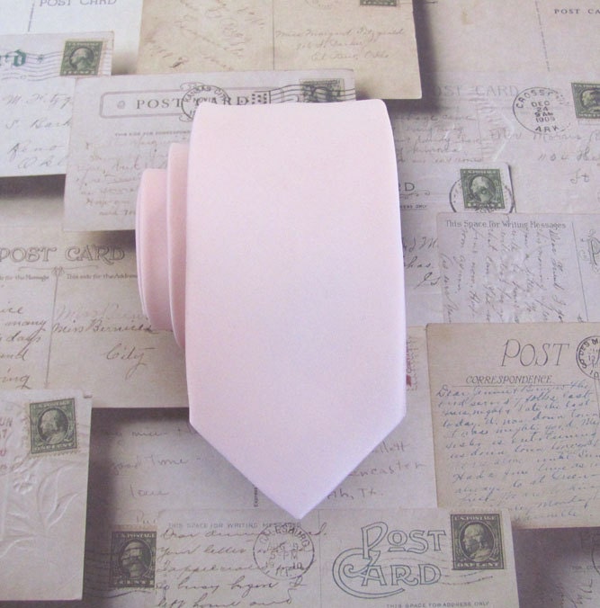 Skinny Tie - Pale Pink Skinny Necktie