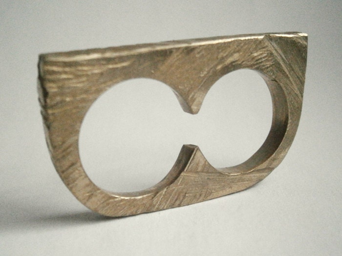 SALE - DOUBLE RING -bronze-