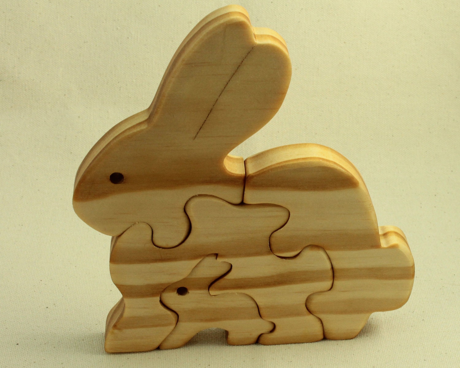 wooden rabbit puzzle  bunny puzzle