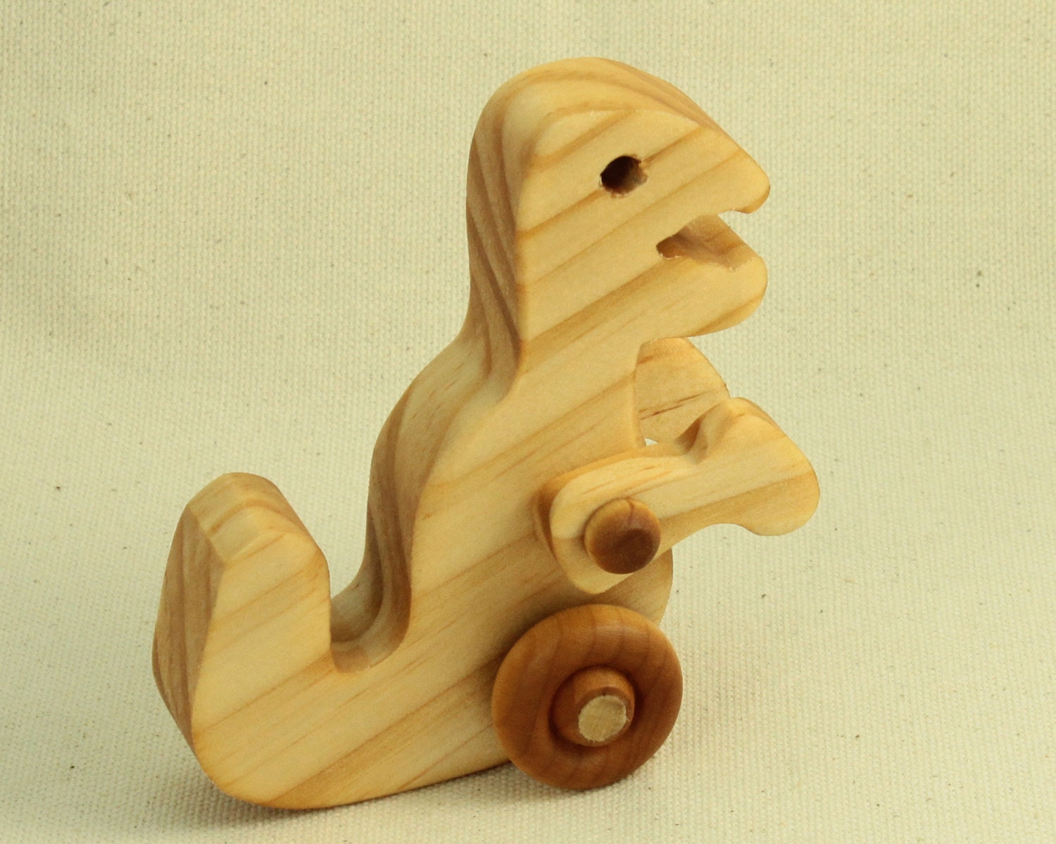 mini t-rex wooden dinosaur toy