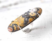Sterling silver Ring - Bird's Eye Rhyolite - metalwork - Ochre - size 6,5 - ooak