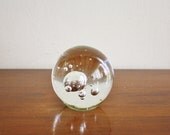 Vintage solid glass round orb paperweight