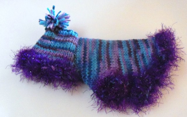 XXS Hand Knit Plumberry Hoodie Sweater