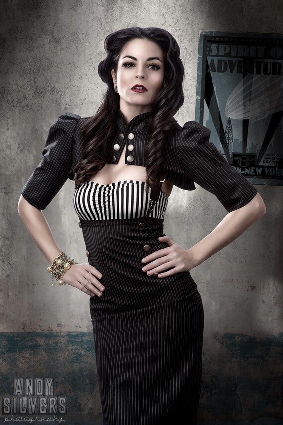 Pinstripe Military shrug
