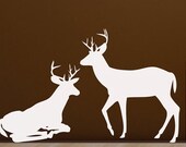 Deer Vinyl Wall Decals Rustic home decor for Lodge, Hunting Cabin and Boys Bedroom