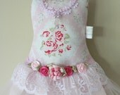 TUTU Cute Hair Clip Holder RARE Gemstones Shabby Chic (TM) fabric