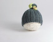 Pretzel Top Hat - Grey and Light Green