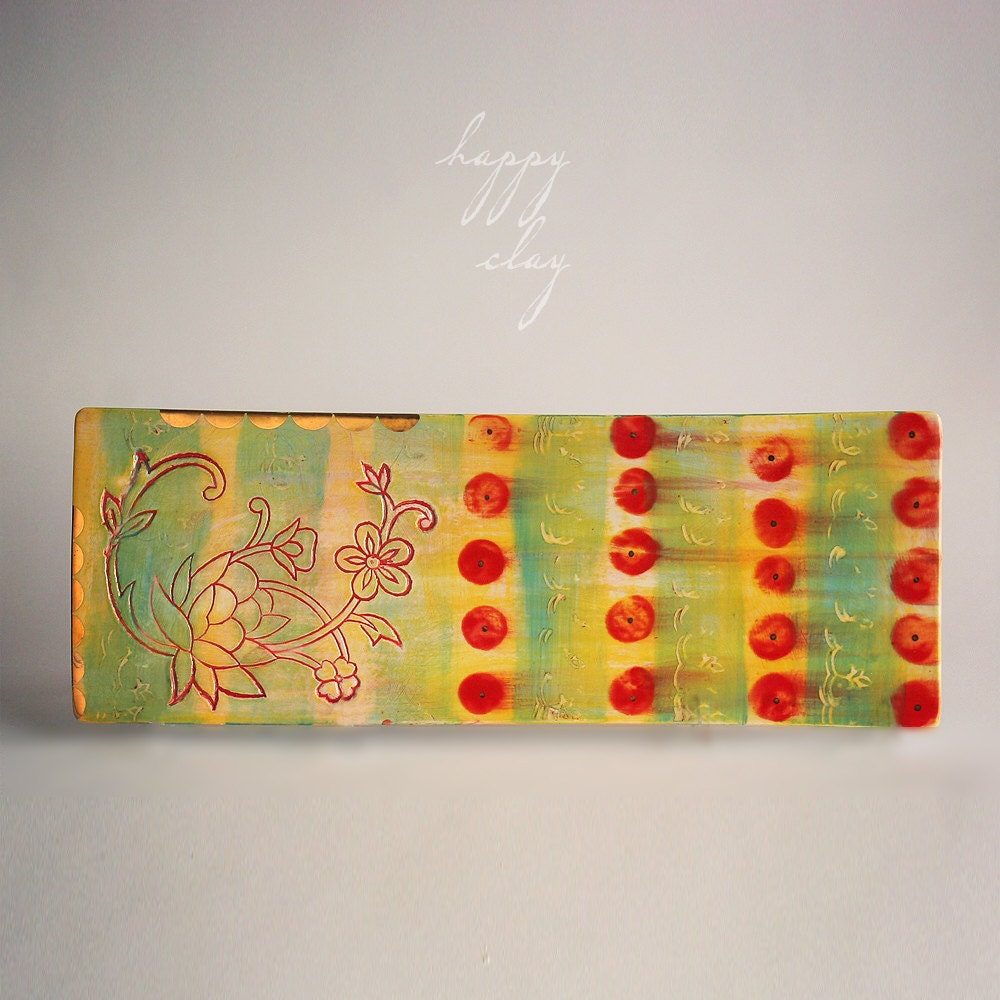 Lotus Garden Hors doeuvre Serving Tray / Wall art