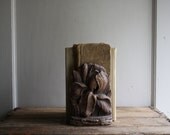 vintage syroco flower book ends