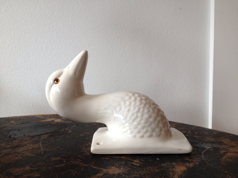 Vintage ceramic duck goose bust