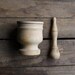 wooden mortar and pestle