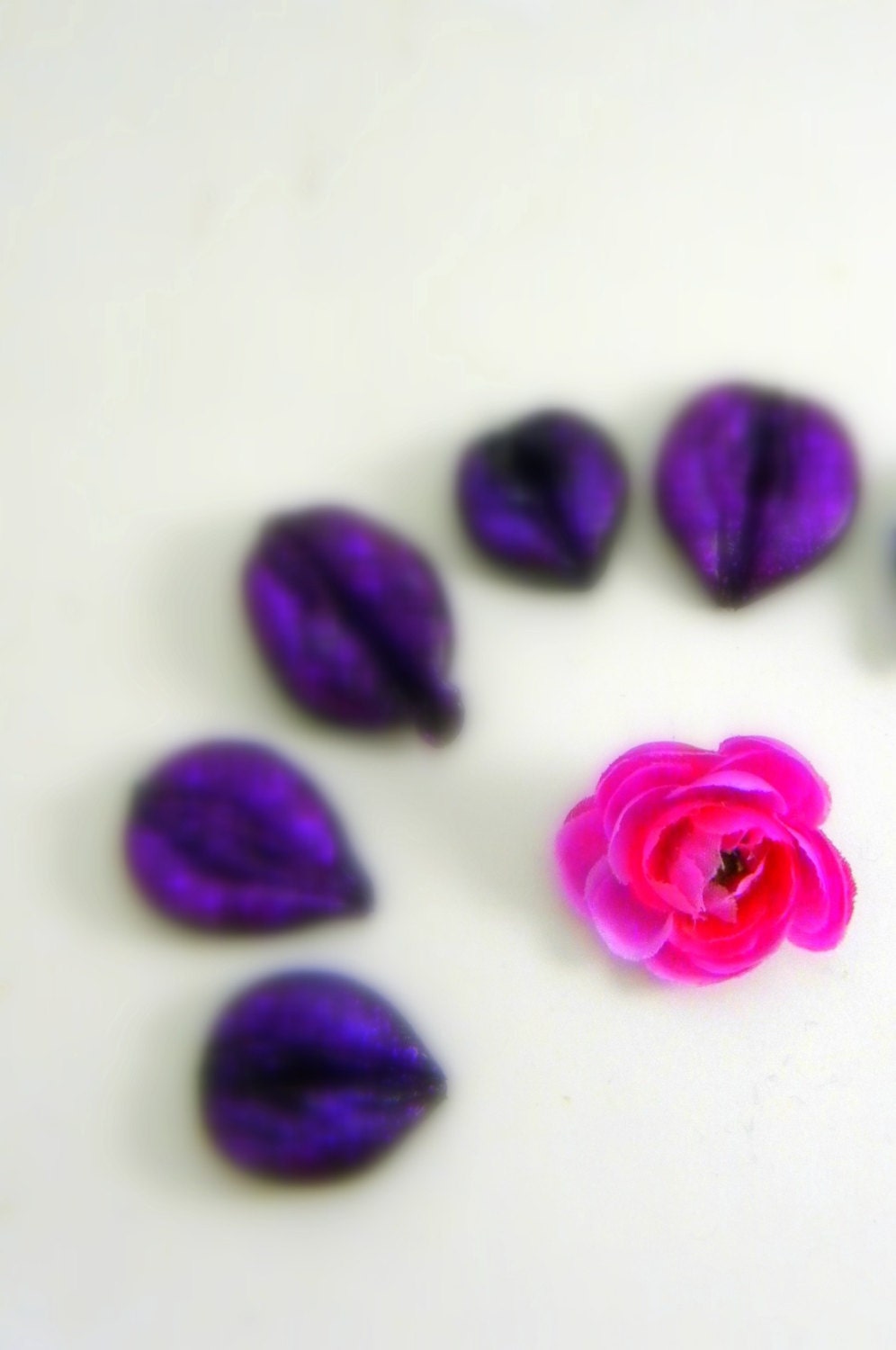 Black and Purple Sparkley Vagina Magnet, Vulva--  mature