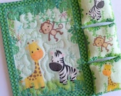 KIT - Dollhouse Crib Comforter, Jungle Babies, 1/12th Scale with Matching Pillows