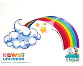 Kawaii Rainbow - Large Vinyl Sticker