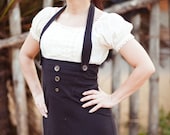 ORGANIC ALINE SKIRT - SaLe - Steampunk Burlesque Hippie Hipster Babydoll Suspender Dress Gothic - Black - Size Xs/S - Ds-K-1