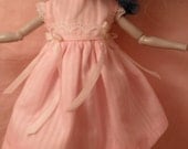 Monster High Doll  Dress-Pink sheer stripe with lace trim