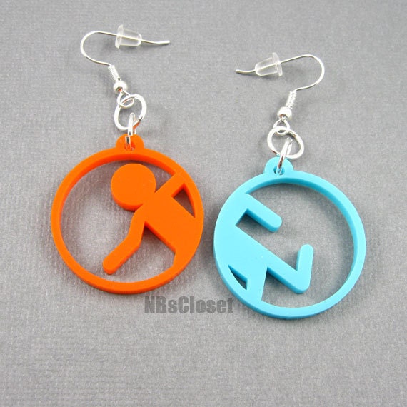 Laser cut acrylic Portal Earrings