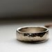 6mm Hammered White Gold Wedding Band - Unisex, Men, Women