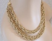 Vintage 6 strand Chain Link Necklace