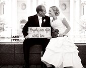 Happily ever after starts here...Primitive looking Wedding Sign...Great for Weddings or ANY event...Photo props...
