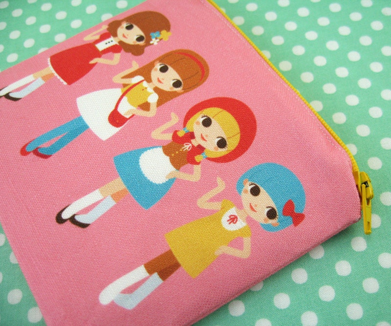 Pose Girls Zippy Pouch  - Original Smile Recipe Design
