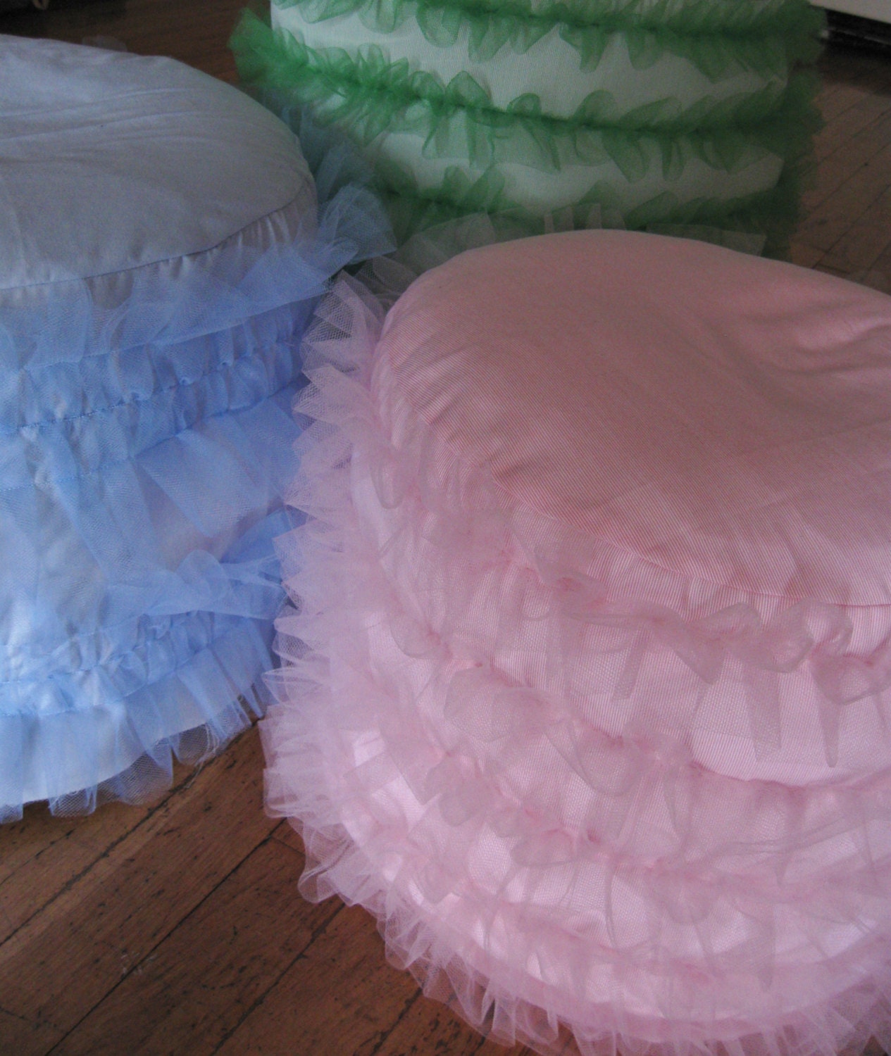 Sale - TUTU POUF OTTOMAN Floor Pillow Princess Chair- Ready to Ship