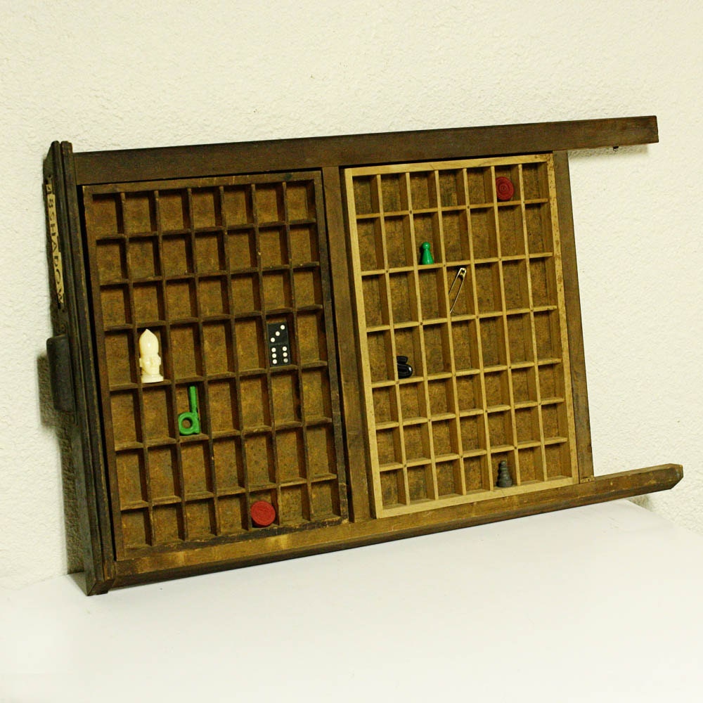 Vintage printers drawer - large - shadow box - multiple sizes - 48 Shadow - wood