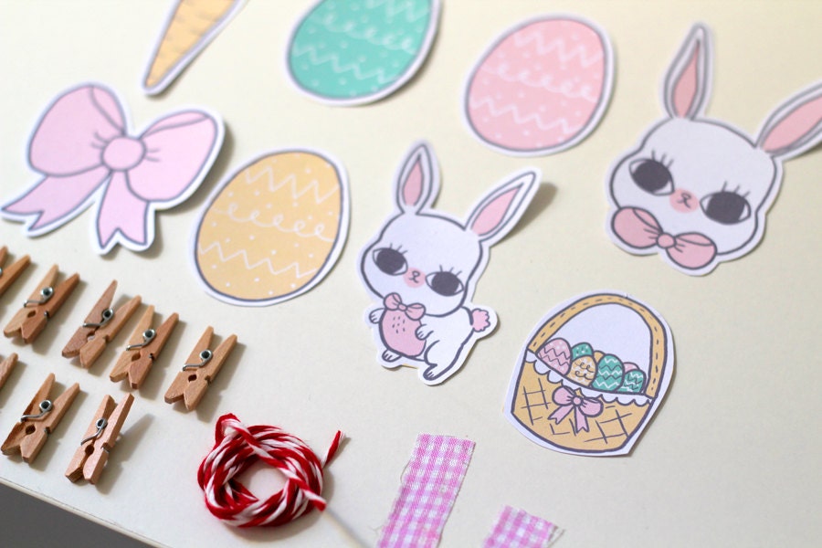 Printable Easter Garland / Bunting - DIY papercraft project