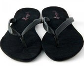 Bride, Bridesmaid Portable Flip Flop Shoes with Flowers/Sequin/Crystals