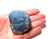 SALE MEGA Beach Sea Slag Glass Stone - Large Rare Rock UNdrilled - Lapidary Collector's Display Zen Egg - "Electric Blue" by StoneMe