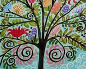Original Tree of Life Painting 16 x 20 by Karen Fields