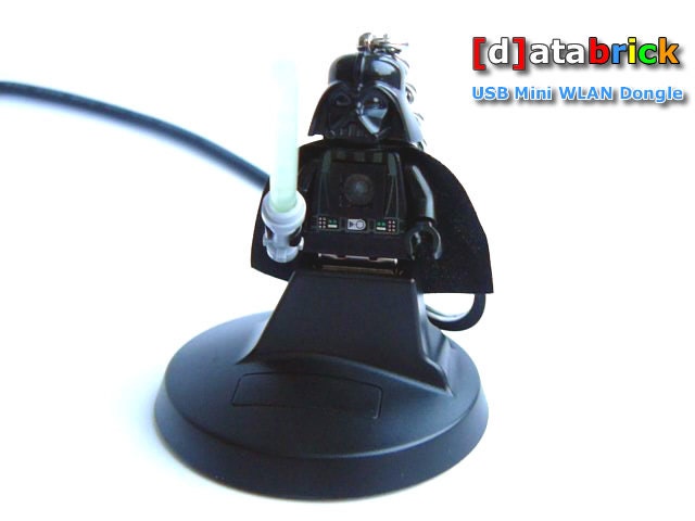 USB WLAN Dongle in original Lego Minifigure Dark Side
