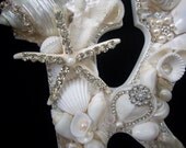 Beach Decor-ONE OF A KIND--Large 9" Seashell and Swarovski Crystal Embellished Letter "K"