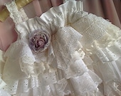 Flower Girl Ruffled vintage Lace dress...wedding party...by Rosanna Hope for Babybonbons