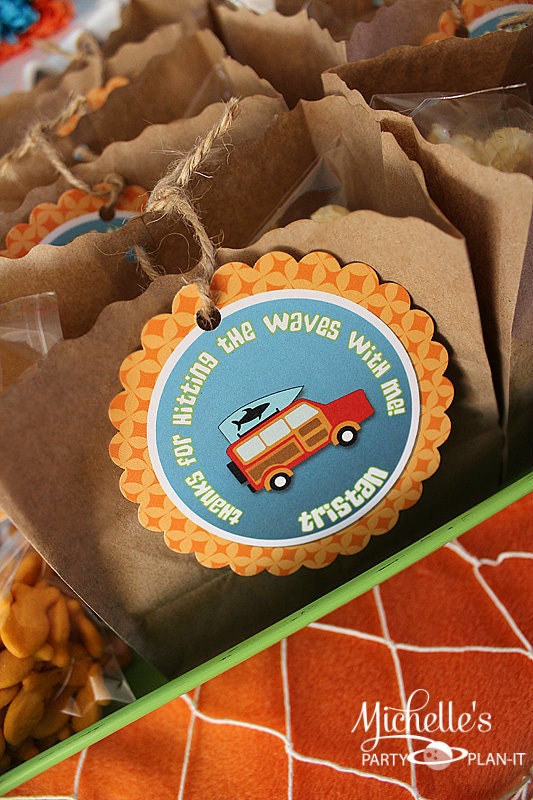 Set of 12 Summer Surfer Beach Pool Party Favor Tags Il_170x135