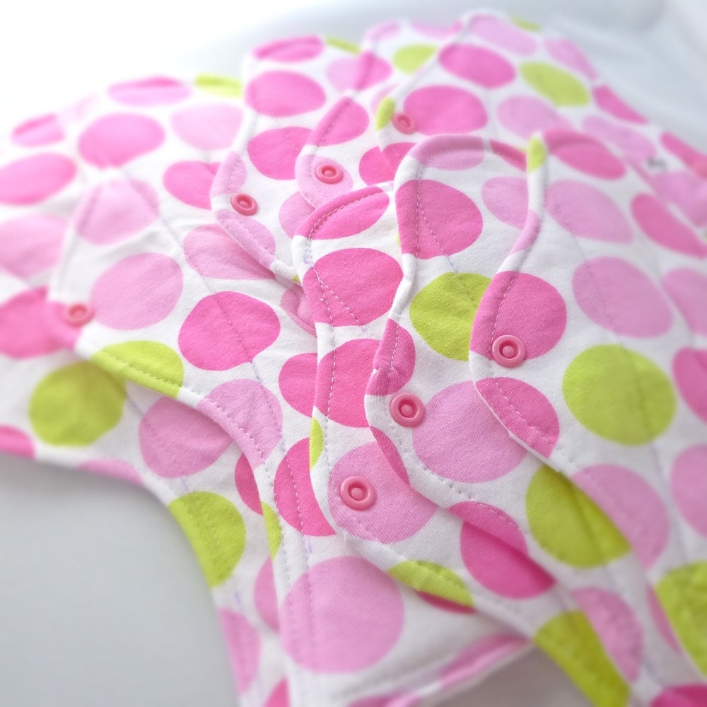 Made to Order Starter Set - Cloth Menstrual Pads - 3 heavy, 3 medium, and 2 overnight pads in your choice of fabrics