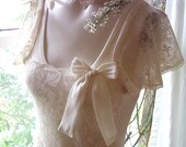 mon cheri french lace top blouse shirt ivory white cream spring fashion small medium large spring lace hankietankie